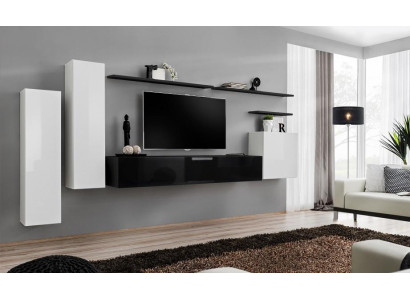 Woonkamerwand wandkast kast tv-standaard dressoir plank woonkamer inrichting