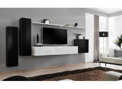 Wandmeubel Set 7-delig TV-standaard Luxe Designer Dressoir Woonkamer Wandplank Nieuw