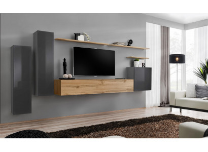 Ontwerper woonkamer meubilair woonkamer luxe tv-standaard houten wandplank compleet nieuw