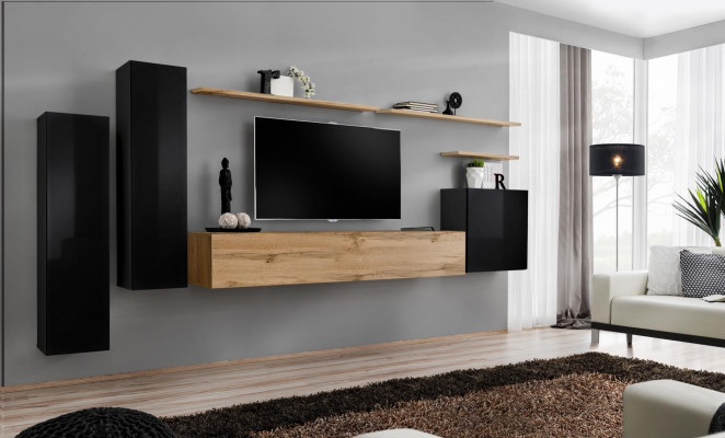 Complete 7-delige wandkast woonkamer luxe inrichting moderne meubels