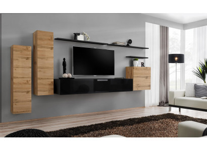 Luxe woonkamermeubelset, designer wandmeubel, wandrek, muurkastmeubels.