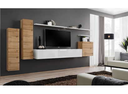 Wandmeubel woonkamerset 7-delig TV-standaard Nieuw Rek Luxe Modern Design Meubels