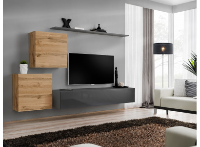 Woonkamermeubelen Ontwerper Modern Woonkamerinrichting Wandplank Grijs