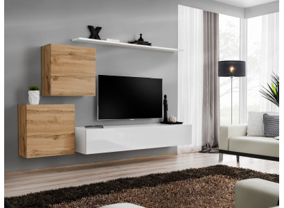 Woonkamerset 4-delig wandplank dressoir woonwand 2x wandkast design nieuw  Woonkamerset 4-delig wandplank dressoir woonwand 2x wandkast design nieuw