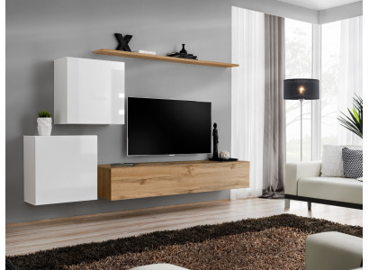 Moderne woonwand woonkamer designer dressoir tv-standaard 4-delig. Nieuw.