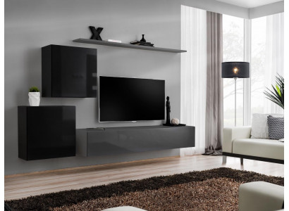 Woonkamerset Designer woonwand dressoir 2x muurkast 4-delig Designer Nieuw  Woonkamerset design woonwand dressoir 2x muurkast 4-delig design Nieuw