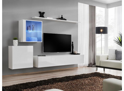 Volledige set woonwand tv-standaard hoogglans luxe dressoir wit nieuw ontwerp