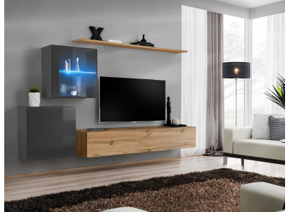 TV-standaard Luxe Designer Woonkamer Wandplank Hout Modern Interieur