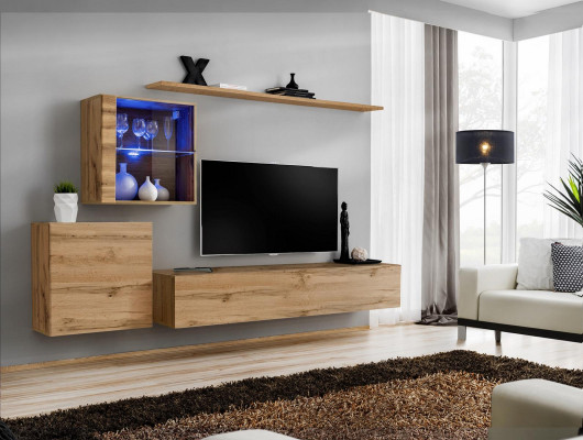 Woonkamer modern TV-meubilair ontwerp muurrekken compleet.