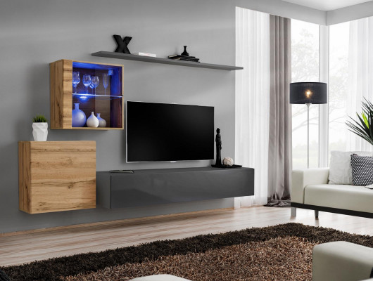 Wandplank Compleet Set Designer Woonkamermeubels Luxe Meubelen Hout Inrichting