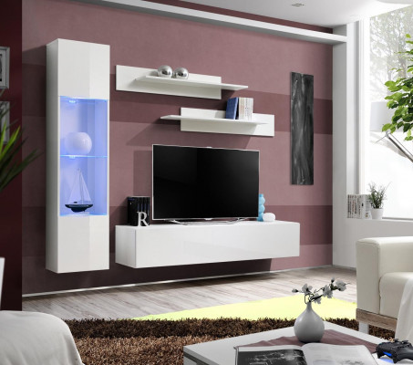 Woonkamer meubels Wit Woonwand Designer Luxe TV Standaard Hangende Vitrine Rekken  Woonkamer meubels Wit Woonwand Designer Luxe TV Standaard Hangende Vitrine Rekken