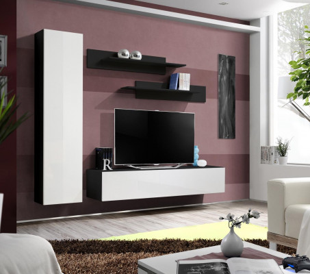 Luxe woonwand, designmeubels voor de woonkamer, wandkast, planken nieuw.
