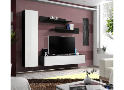 Luxe woonwand, designmeubels voor de woonkamer, wandkast, planken nieuw.