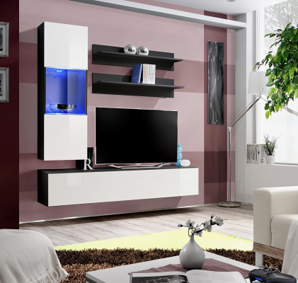 Woonkamer set 4-delig. Complete woonkamer TV-standaard wandplank Luxe Modern Nieuw