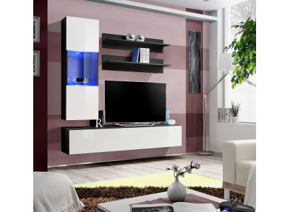 Woonkamer set 4-delig. Complete woonkamer TV-standaard wandplank Luxe Modern Nieuw