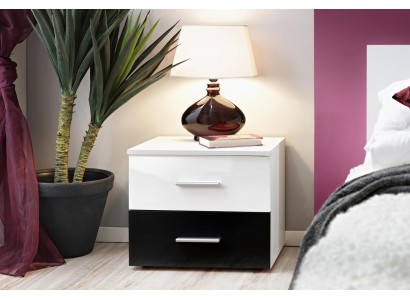 Slaapkamer wit nachtkastje luxe inrichting hout designmeubels nieuw