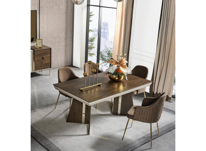 Perfecte eetkamerset met eettafel, 6 stoelen Complet set Luxe 7-delig.