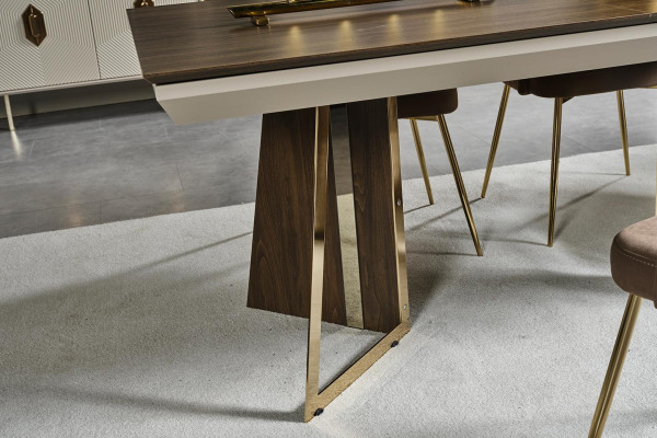 Perfecte eetkamerset met eettafel, 6 stoelen Complet set Luxe 7-delig.