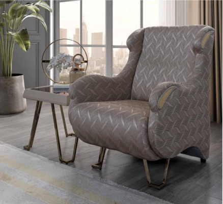 Bruin-beige bankstel 3+3+1 zits designer salontafel bijzettafel