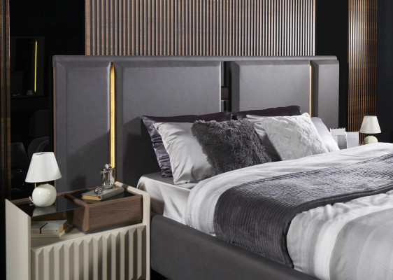 Modern set slaapkamerbed 2x nachtkastjes 3-delige luxe complete set design