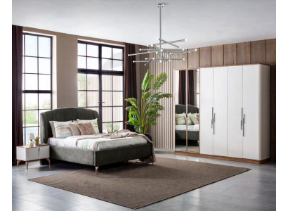 Bed Grijs Tweepersoonsbedden Modern Bedframe Luxe Design Bedframe Hout Nieuw