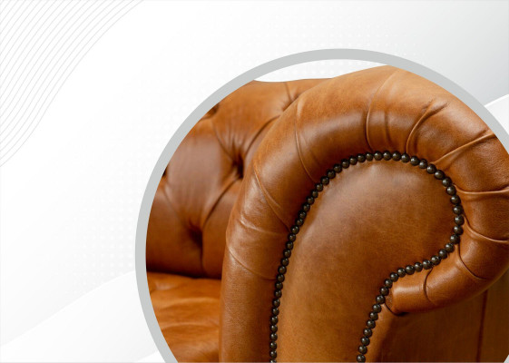 Chesterfield 3-zitsbank Walnootbruin Modern Ontwerp Leren Bank Creatief Meubilair