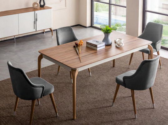Luxe eettafel eetkamertafel eethoek tafel eetkamer modern hout bruin
