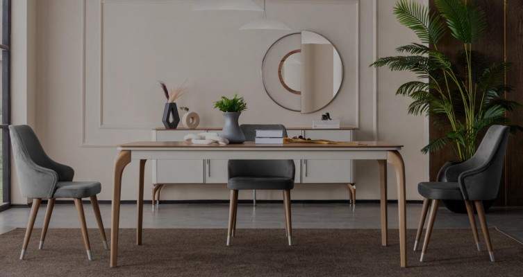 Luxe eettafel eetkamertafel eethoek tafel eetkamer modern hout bruin