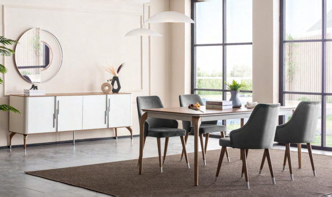 Luxe eettafel eetkamertafel eethoek tafel eetkamer modern hout bruin