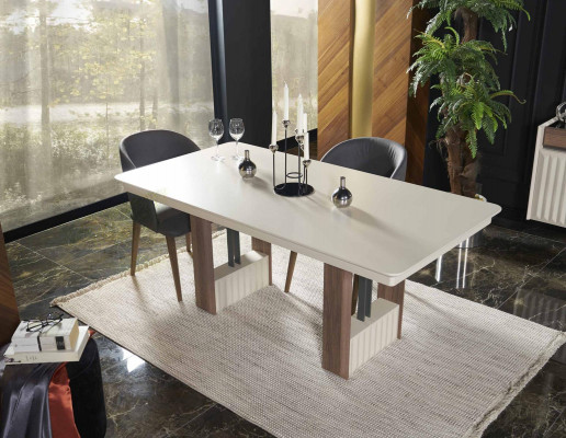 Moderne Beige Luxe Eettafel Keukentafel Rechthoekige Eettafel Tafel Nieuw