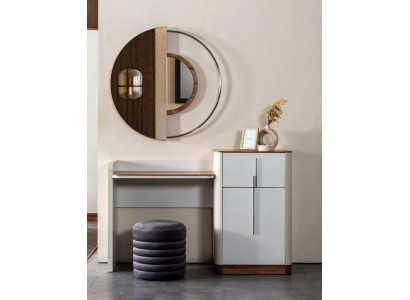 Modern wit design kaptafel met spiegel luxe slaapkamer meubels 2-delig Nieuw