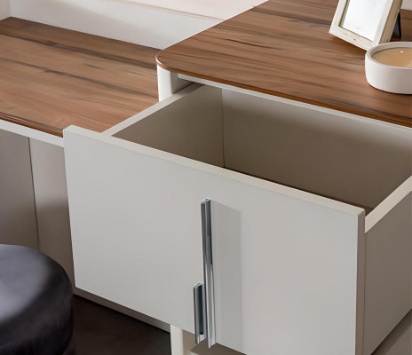 Modern wit design kaptafel met spiegel luxe slaapkamer meubels 2-delig Nieuw