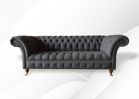 Chesterfield 3-zits Textiel Donkergrijs Modern Design Banken Bank Meubels Ontwerper