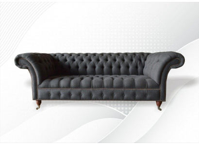 Chesterfield 3-zits Textiel Donkergrijs Modern Design Banken Bank Meubels Ontwerper