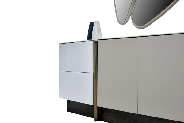 Garnituur dressoir met spiegelkast Moderne slaapkamer set Wit