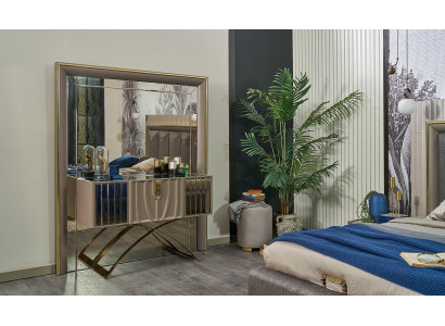Console dressing table makeup table bedroom modern wood brown