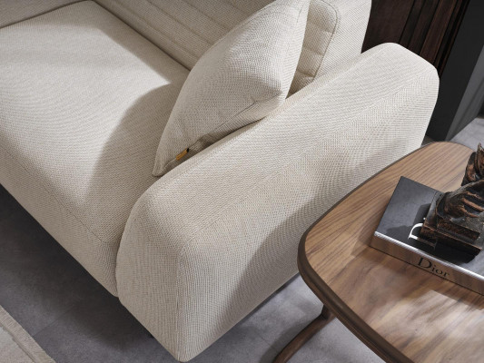 Woonkamerset hoekbank U-vorm Nieuw Fauteuil Luxe Houten salontafel Poef