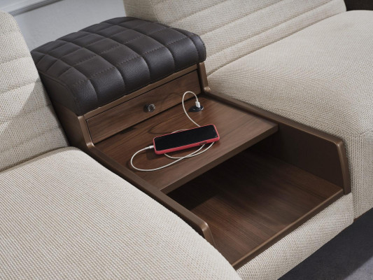 Luxe bankstel U-vorm gestoffeerde meubels woonkamer hoekbank textiel inrichting