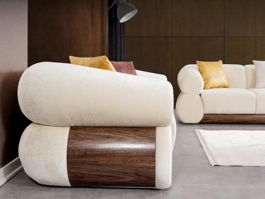 Moderne bankstel bank gestoffeerde fauteuil Nieuwe inrichting Ontwerper