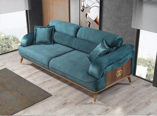 Luxe 2x bankstel driepersoons woonkamerset fauteuil bekleding inrichting meubels nieuw