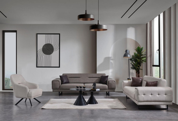 Woonkamerbanken Compleet Luxe 2x driezitsbank Moderne Fauteuil Inrichting