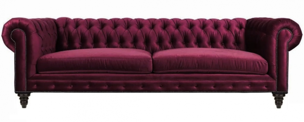 Bankstellen Stoffen bank Creatieve meubels 3-zits Nieuw Chesterfield bank Bordeaux