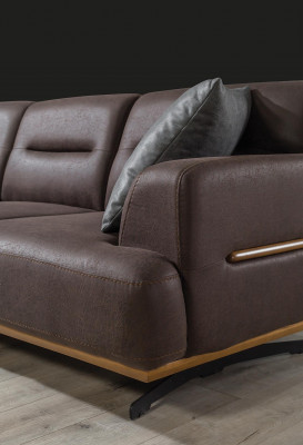 Luxe inrichting gestoffeerde zits fauteuil woonkamer meubels bank bankstel driezitter