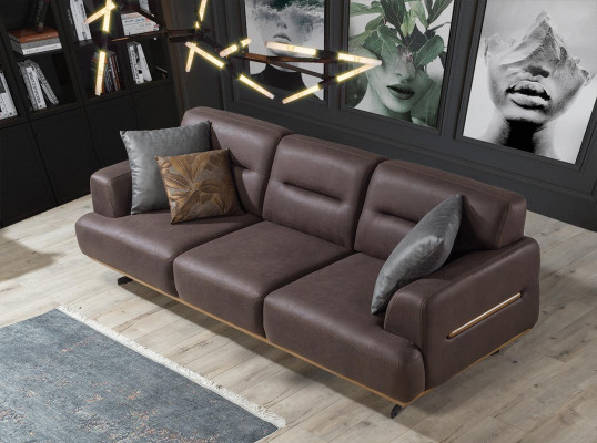 Luxe inrichting gestoffeerde zits fauteuil woonkamer meubels bank bankstel driezitter