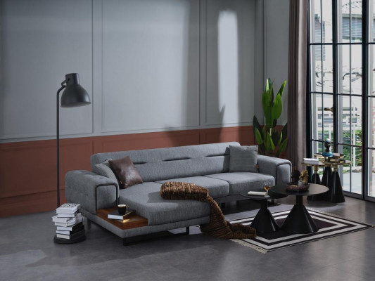 Modern Grijs Hoekbank L-vorm Woonkamer Bank Luxe Inrichting Nieuw Design