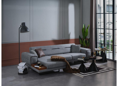 Modern Grijs Hoekbank L-vorm Woonkamer Bank Luxe Inrichting Nieuw Design