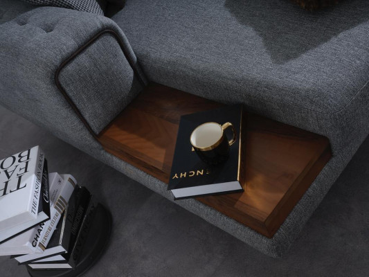 Modern Grijs Hoekbank L-vorm Woonkamer Bank Luxe Inrichting Nieuw Design