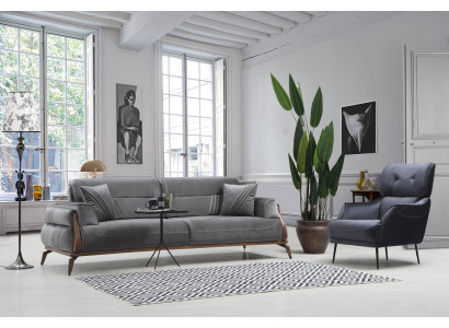 Luxe gestoffeerde bank driepersoons fauteuil woonkamer gestoffeerde meubels ontwerper