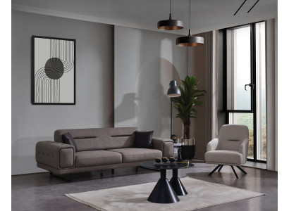 Luxe bankstel set 2-delig Fauteuil Luxe bankstel bankstel Driepersoons woonkamer inrichting.