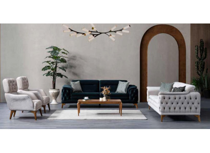 Moderne Chesterfield bankstel Driezitsbank Tweezitsbank Fauteuil Zit Set
